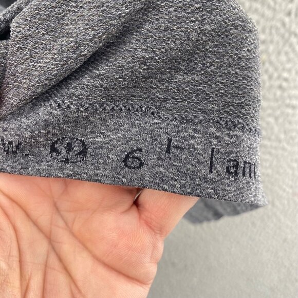Lululemon Run Swiftly Tech Racerback Heathered Black Top Womens 6 Active Stretch - Picture 6 of 9